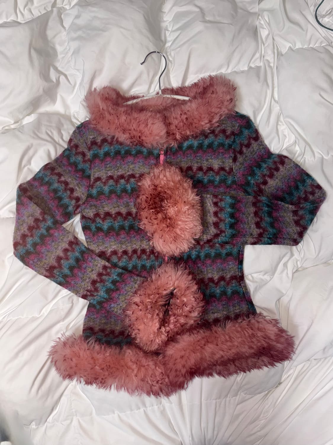 Vintage fur zip-up 상품이미지1