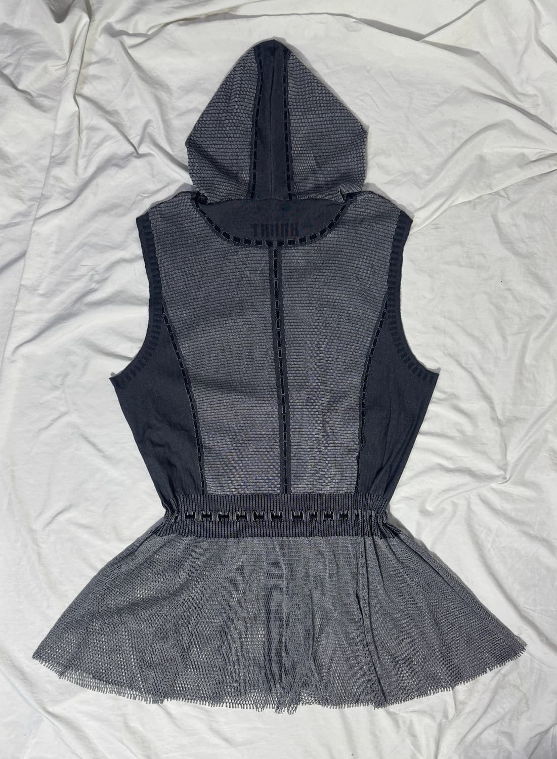 Trunk Hiroko Koshino 메쉬 후드 원피스 y2k 상품이미지2