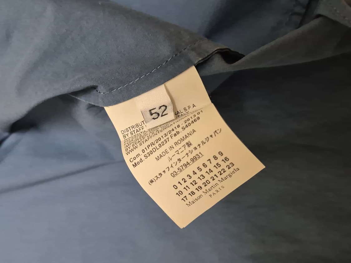 메종 마틴 마르지엘라 옅은 네이비 셔츠 상품이미지4