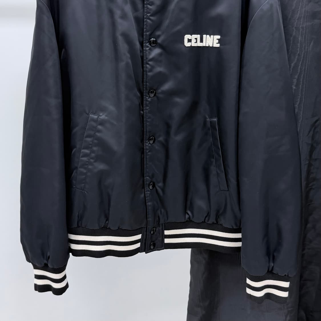 [A+급/48] 셀린느 나일론 테디 봄버 블루종 자켓 블랙 상품이미지4