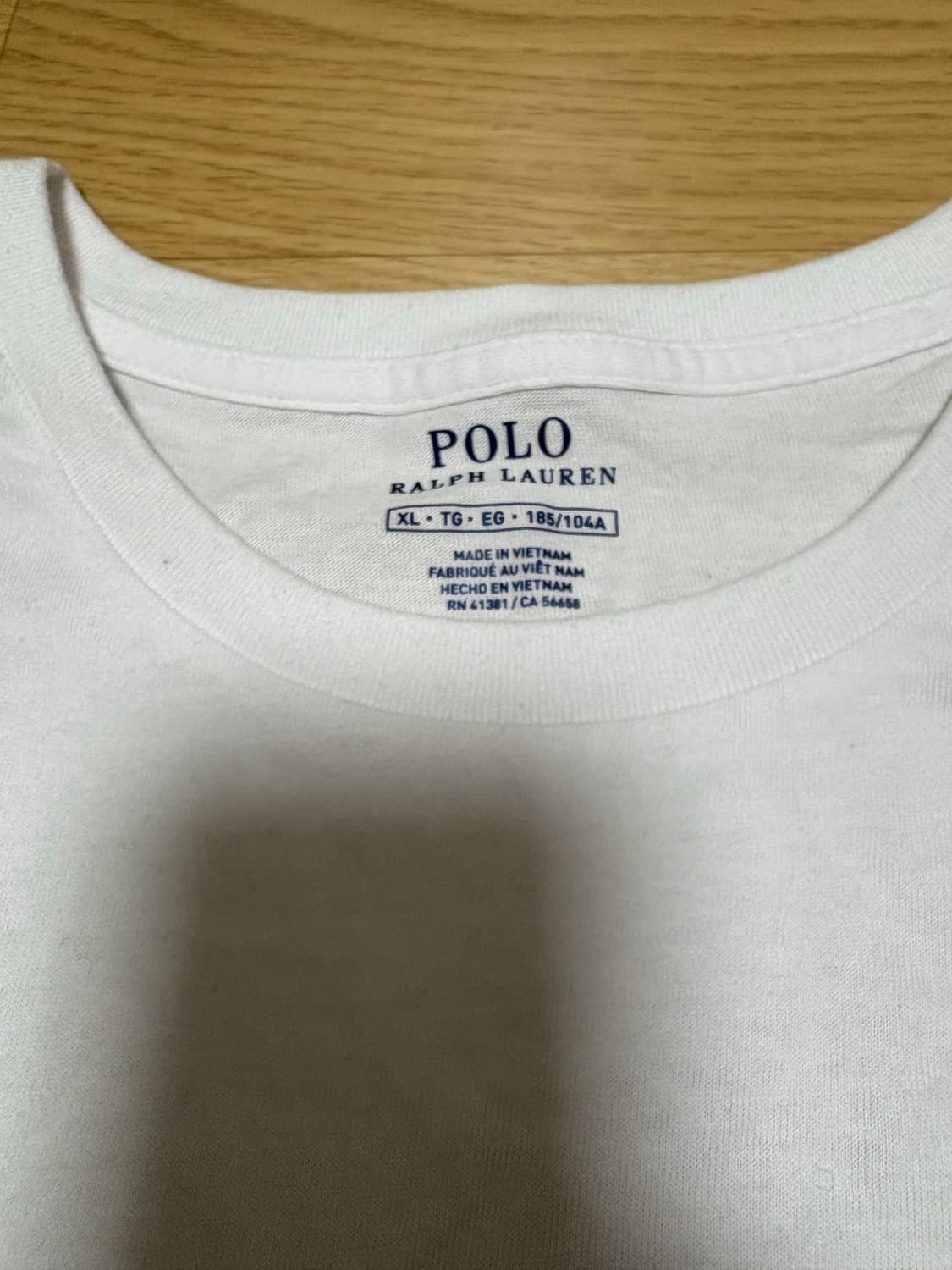 폴로 랄프 로렌 클래식 화이트 크루넥 티셔츠 상품이미지3