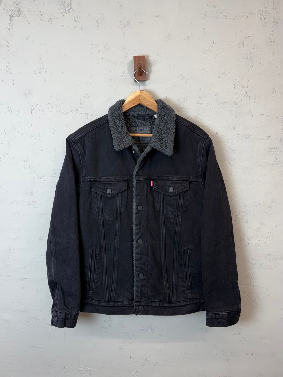 리바이스 빈티지 블랙 데님 쉐르파 자켓 상품이미지1