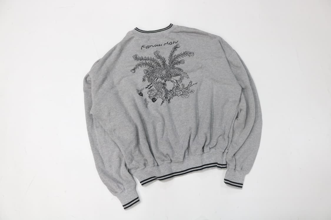 KANSAI MAN 칸사이맨 빈티지 백로고 그래픽 V넥 스웨트셔츠 (L) 상품이미지2