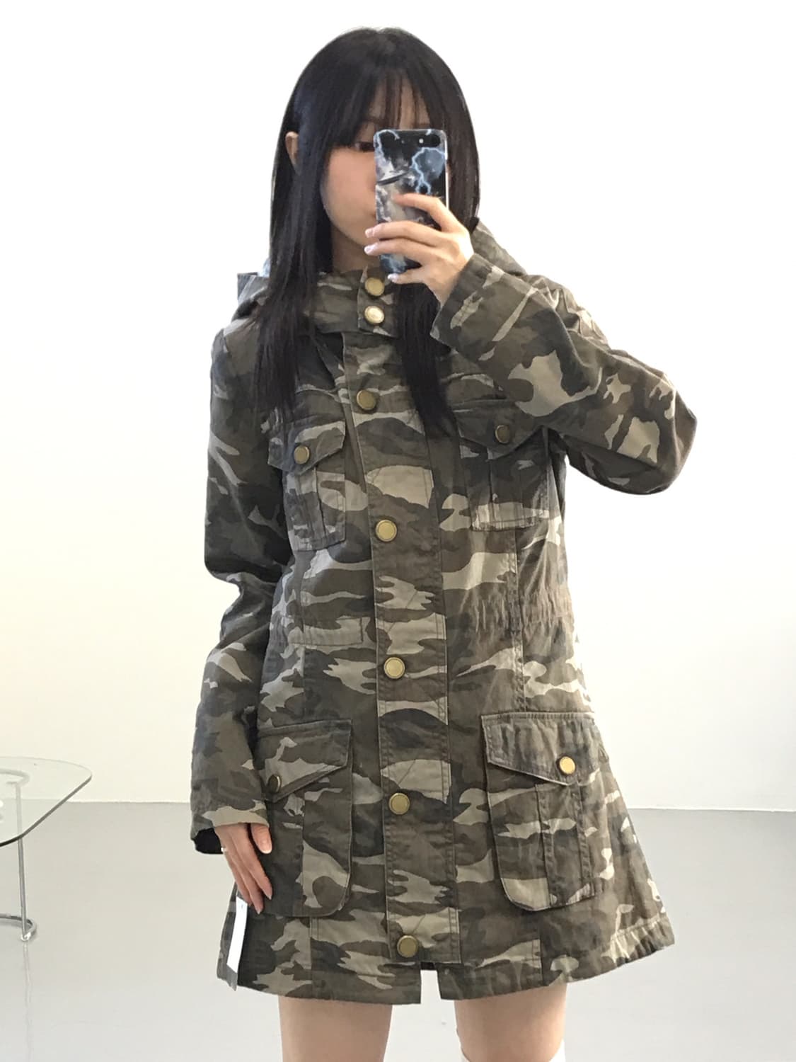Sky Bomber High Neck Camo Jackets 상품이미지2
