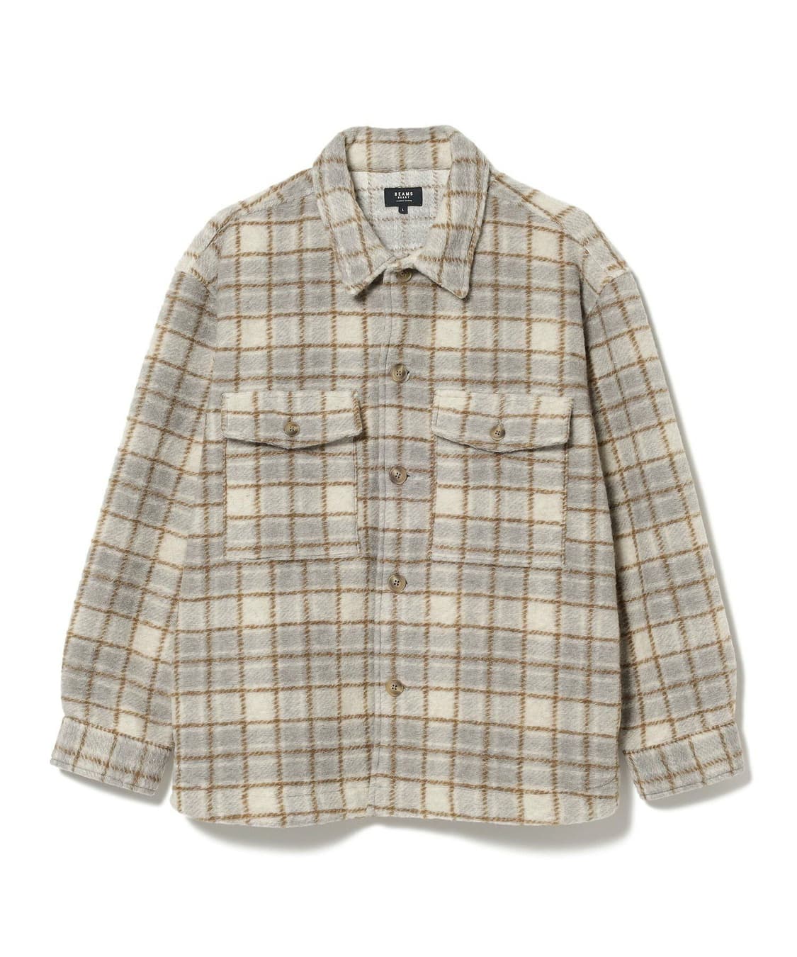 빔즈하트 니트 CPO 체크 셔츠자켓 상품이미지1