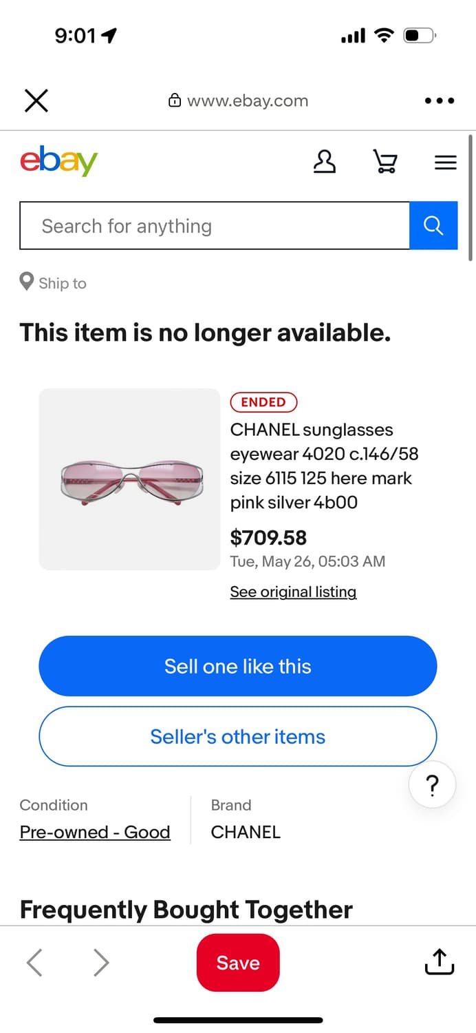 샤넬 빈티지 핑크 선글라스(Chanel 4020 c.146/58) 상품이미지2