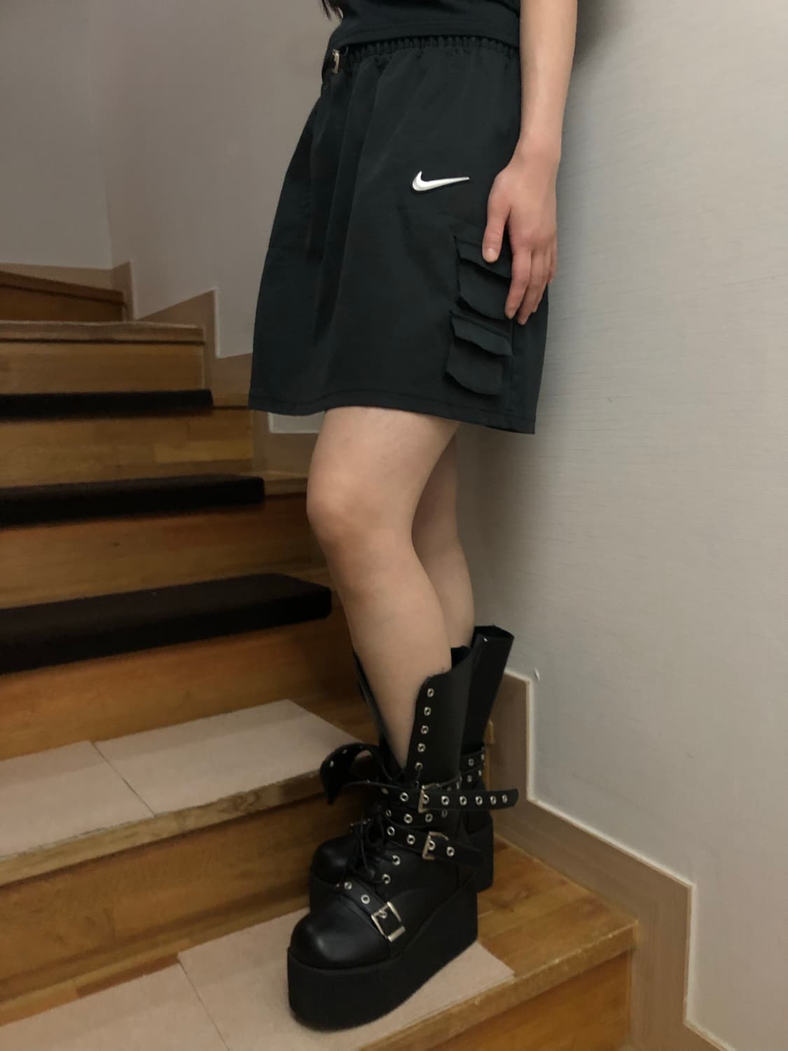 빈티지 나이키 블랙 포켓 스커트 상품이미지4