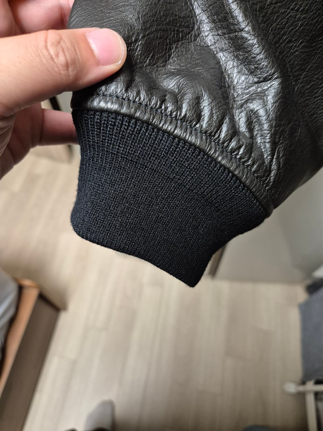 슈프림 스톤아일랜드 레더 봄버 자켓 L 상품이미지4