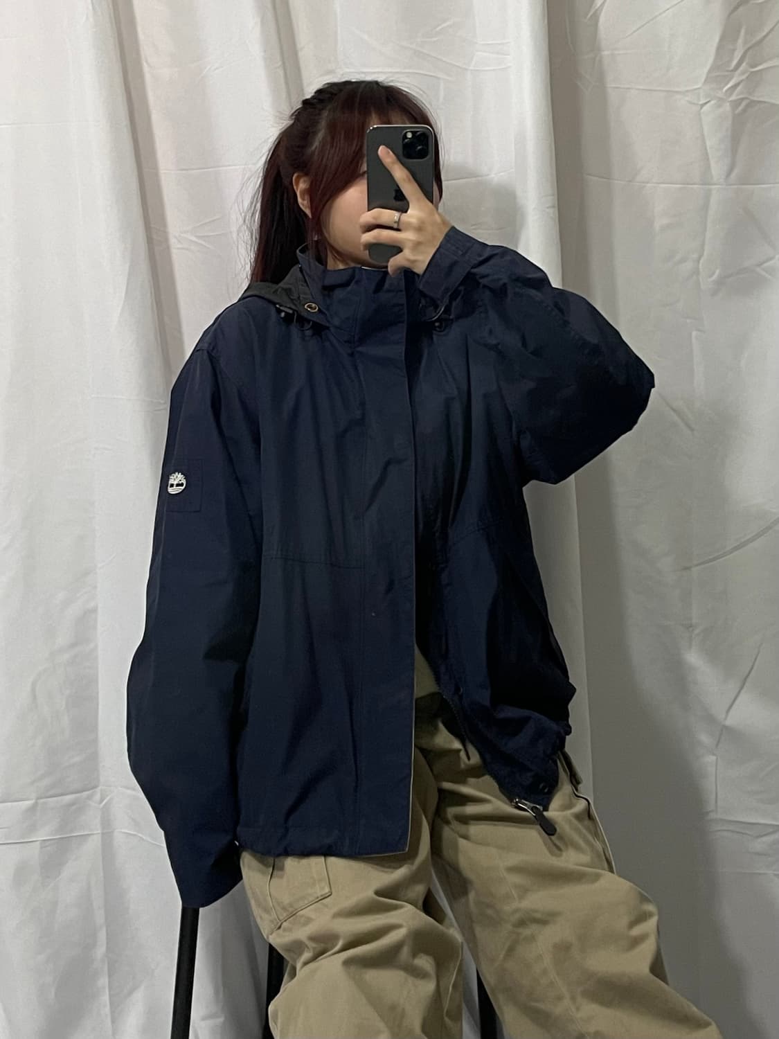 팀버랜드 네이비 후드 자켓 M  상품이미지2