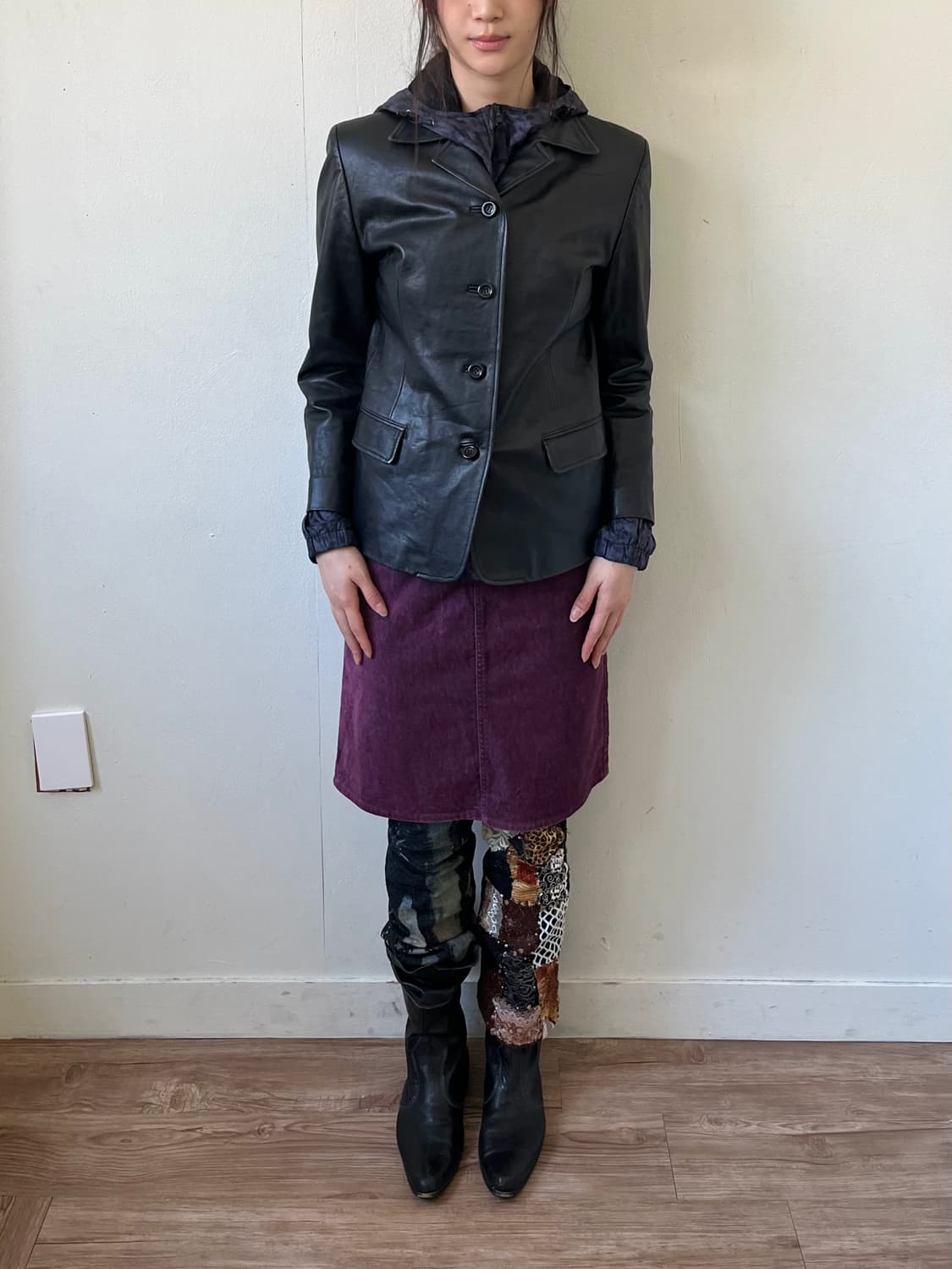 BALMAIN 블랙 램스킨 자켓 상품이미지8