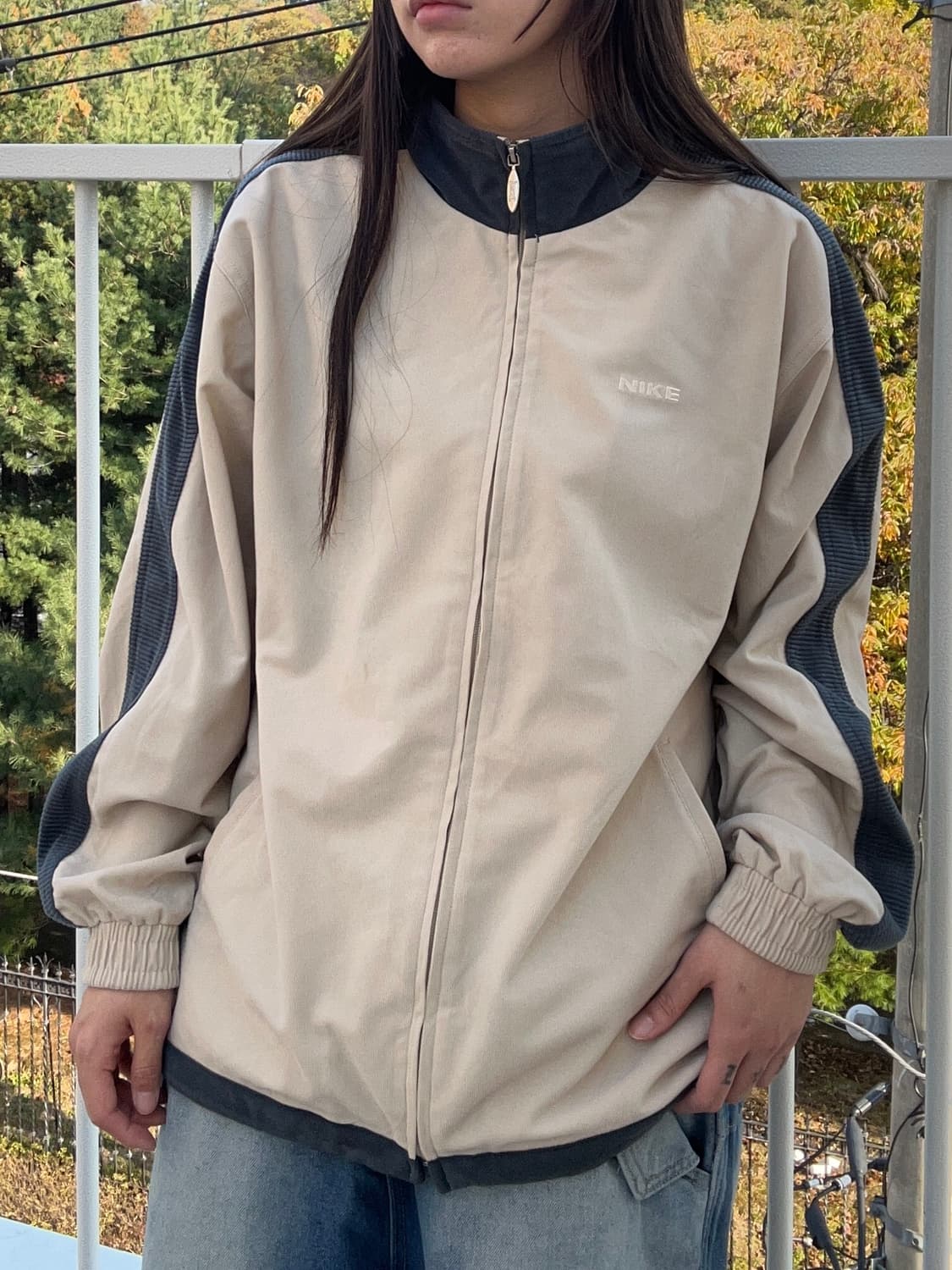 90s NIKE 올드스쿨 코듀로이 코튼 트랙탑 상품이미지1