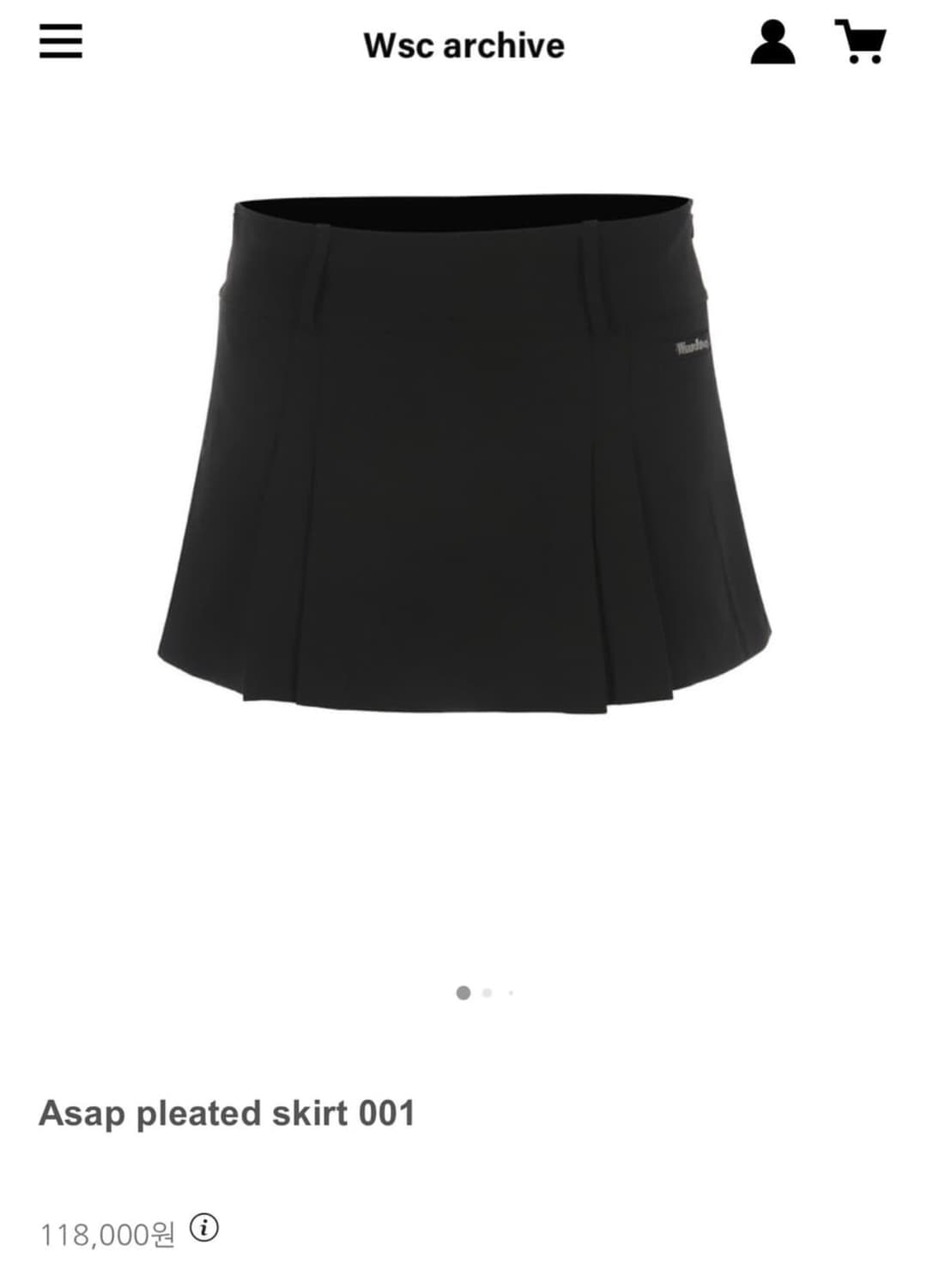 Wsc 아카이브 더블에스씨 플리츠 스커트 상품이미지1