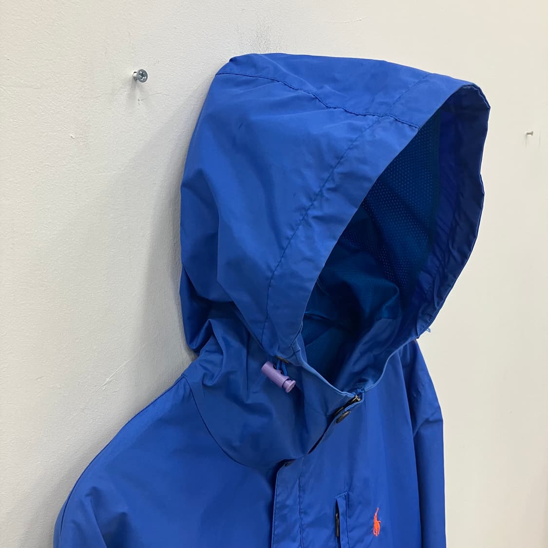 폴로 랄프로렌 블루 바람막이 후드 자켓 XL 상품이미지4
