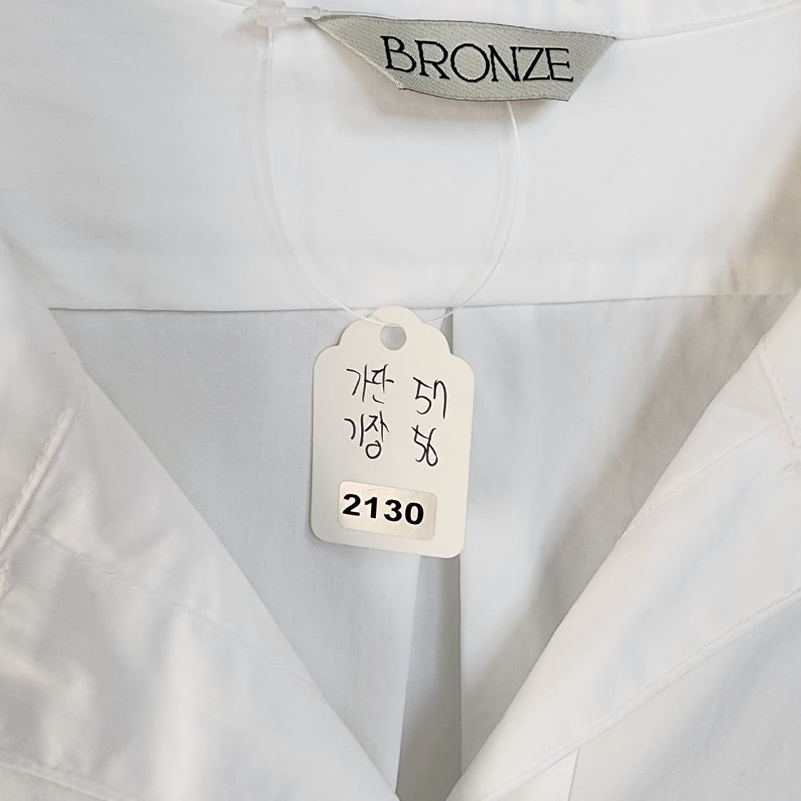 BRONZE 화이트 오픈 카라 셔츠 상품이미지8