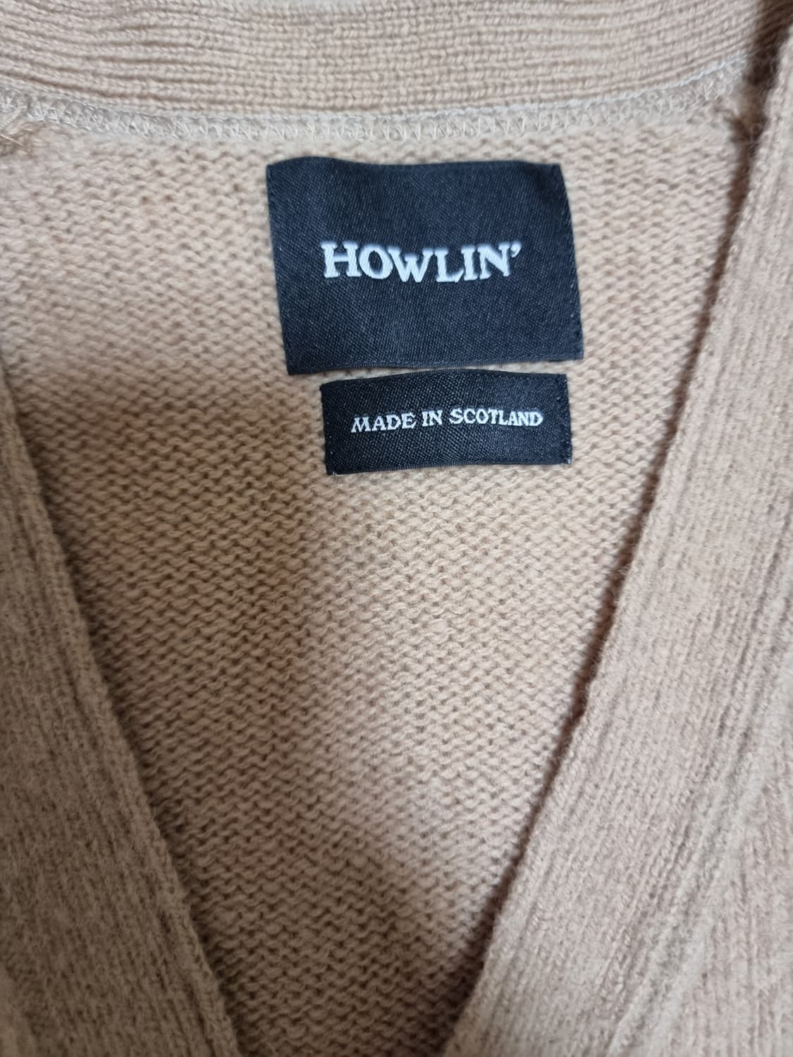 하울린 howlin 쉐기독 가디건 카멜 L 105 스코틀랜드 할리  상품이미지4