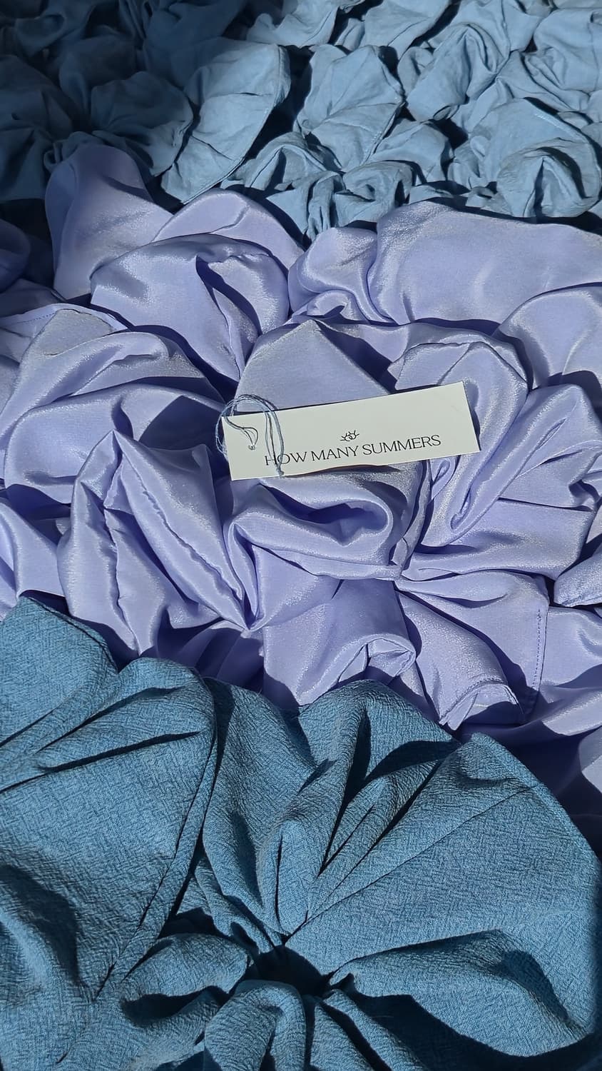 Small ​블랙 무지 곱창 헤어스크런치 hair scrunchie  상품이미지4