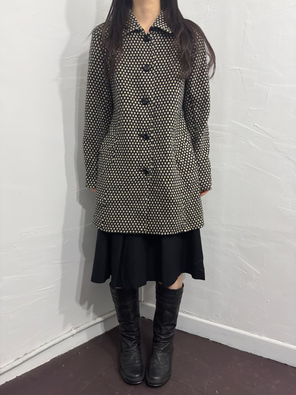 couvee dot wool button coat 상품이미지2