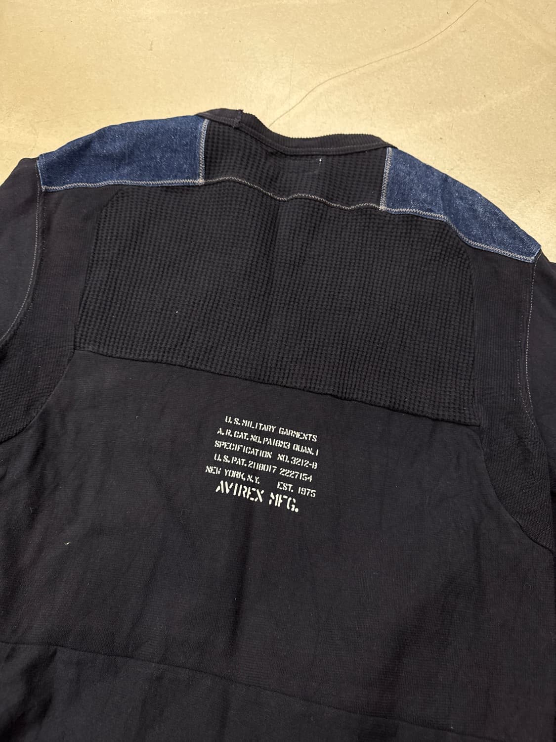 아비렉스 타입 블루 데님 니트 M 상품이미지4