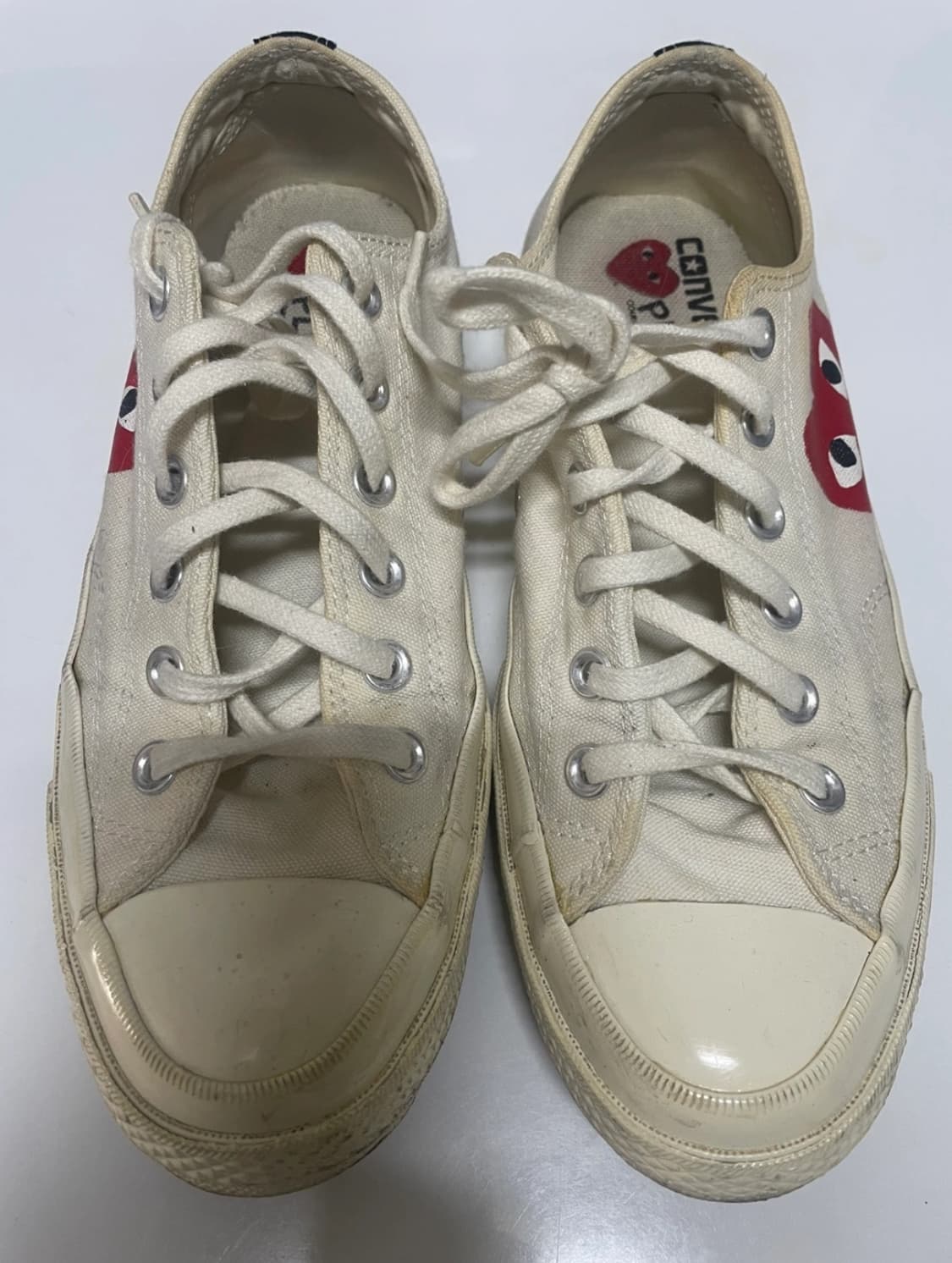 컨버스 꼼데가르송 아이보리 스니커즈 255 상품이미지1