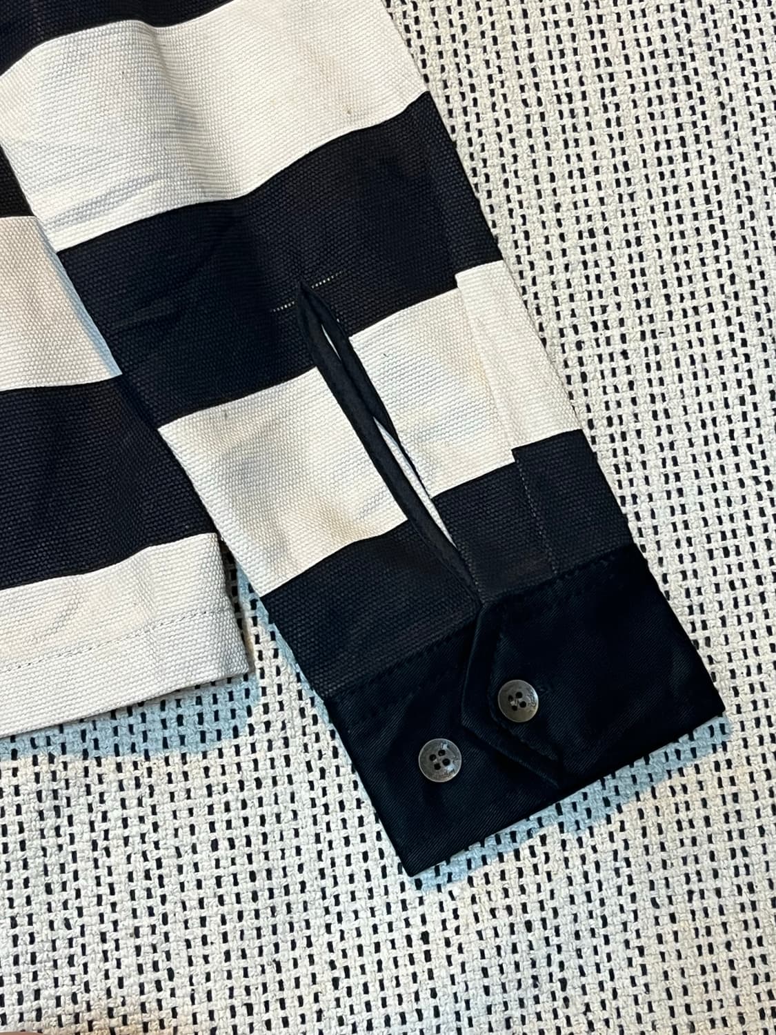 밴슨 레더 스트라이프 자켓 상품이미지5