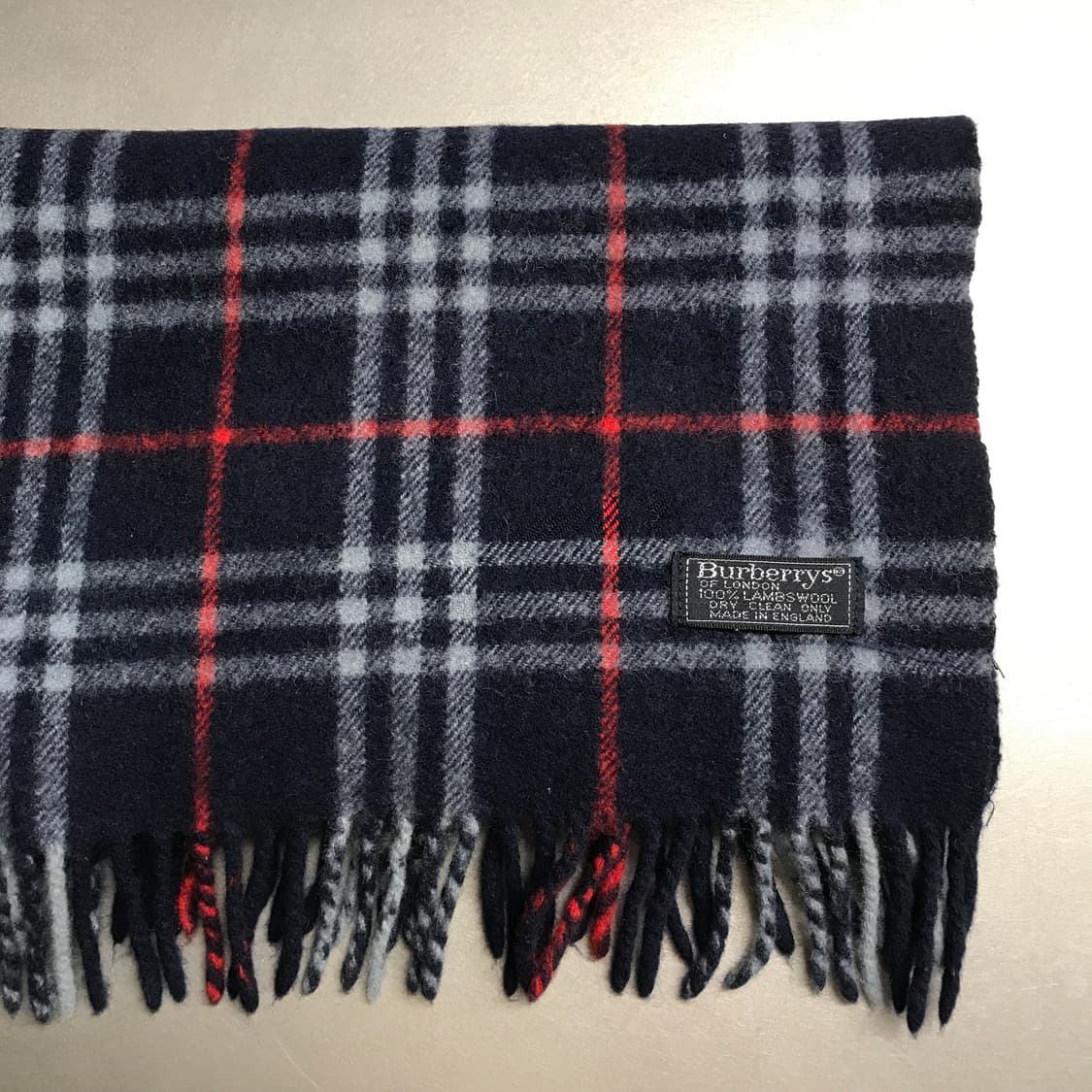 버버리 정품 램스울 머플러 네이비 상품이미지2