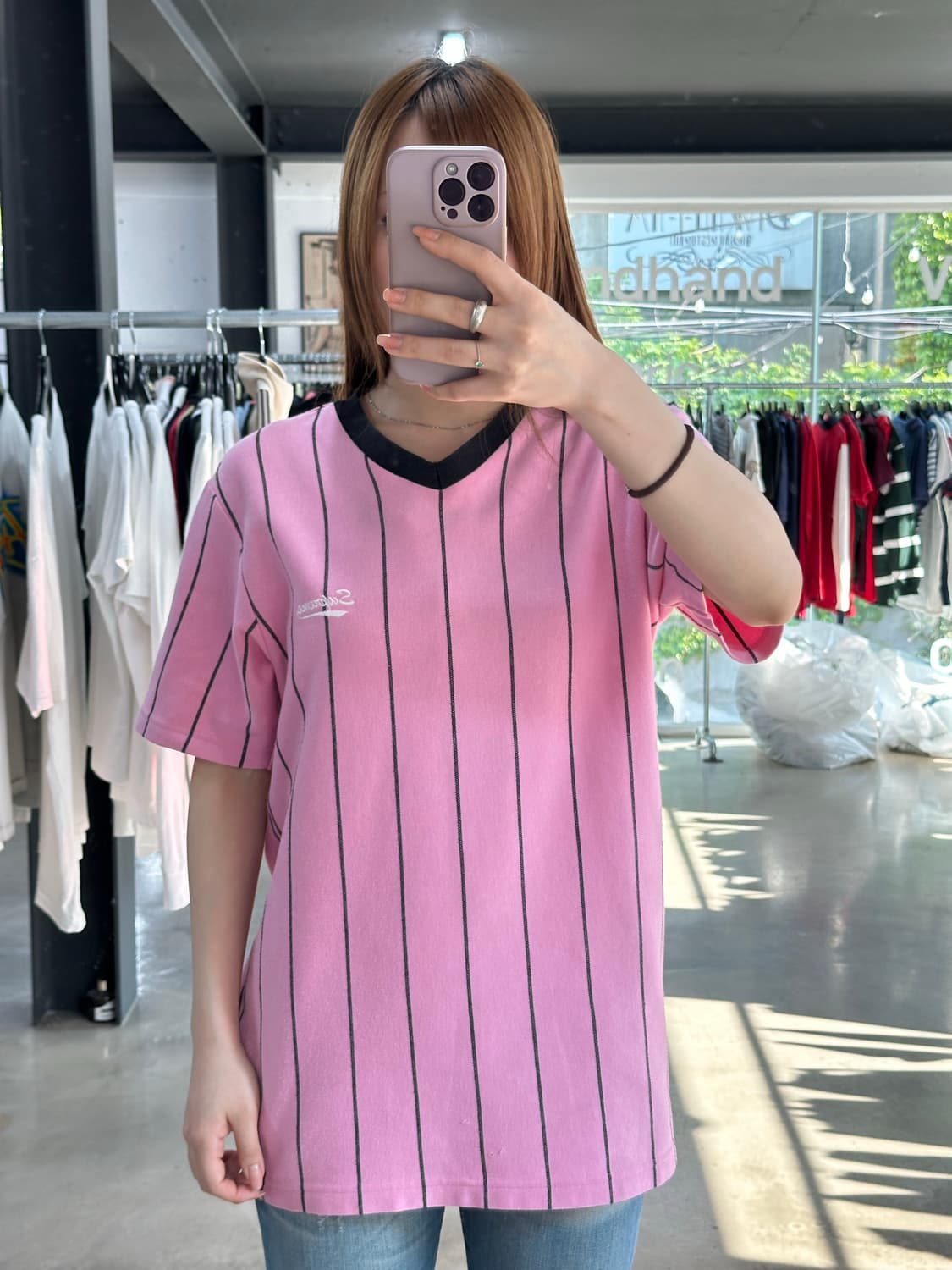 슈프림 16SS 핀스트라이프 싸커 반팔 져지 상품이미지1