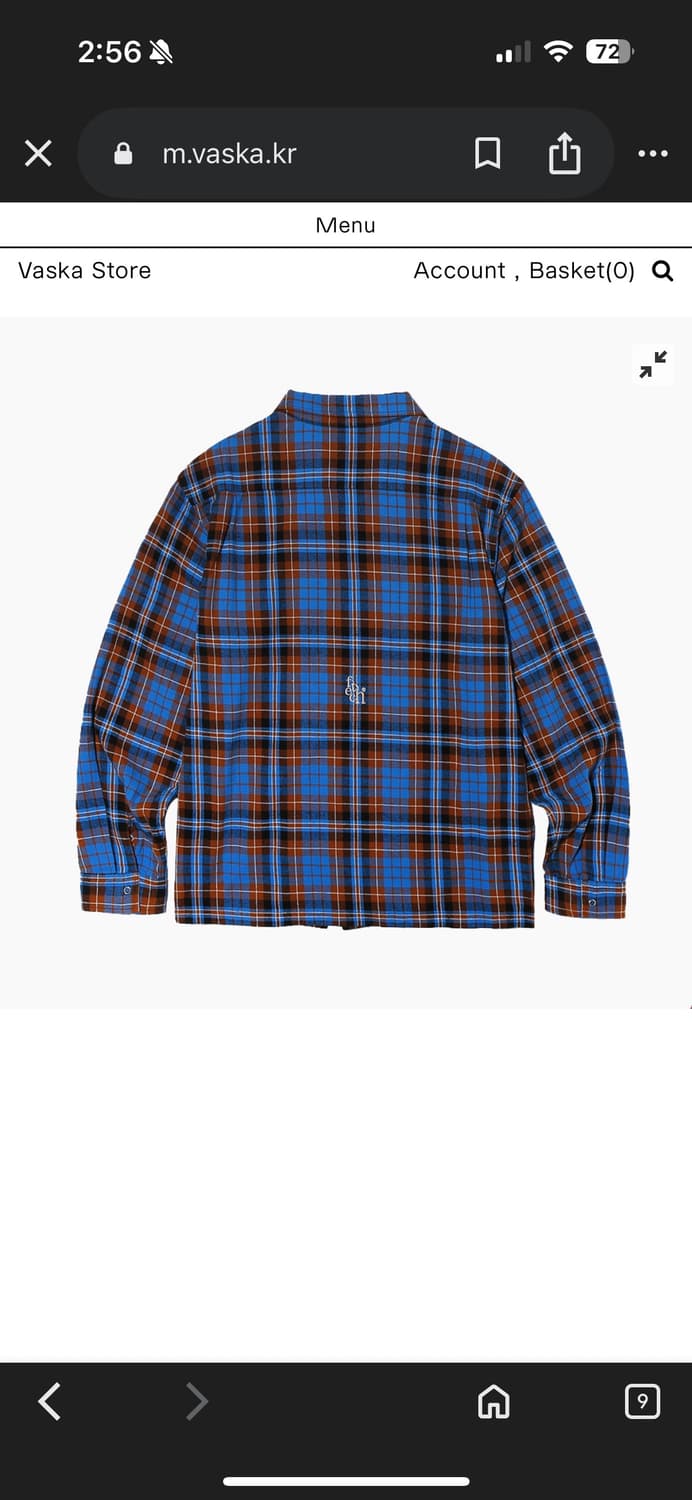 fetch 체크 집업 (새상품 flannel zip up_blue) 상품이미지4
