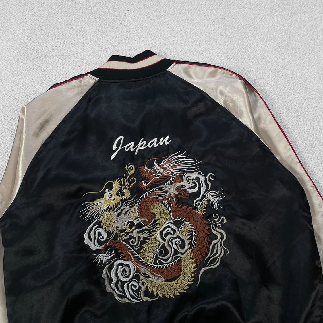 Jpn 재패니즈 빈티지 용 자수 스카잔 자켓 상품이미지3