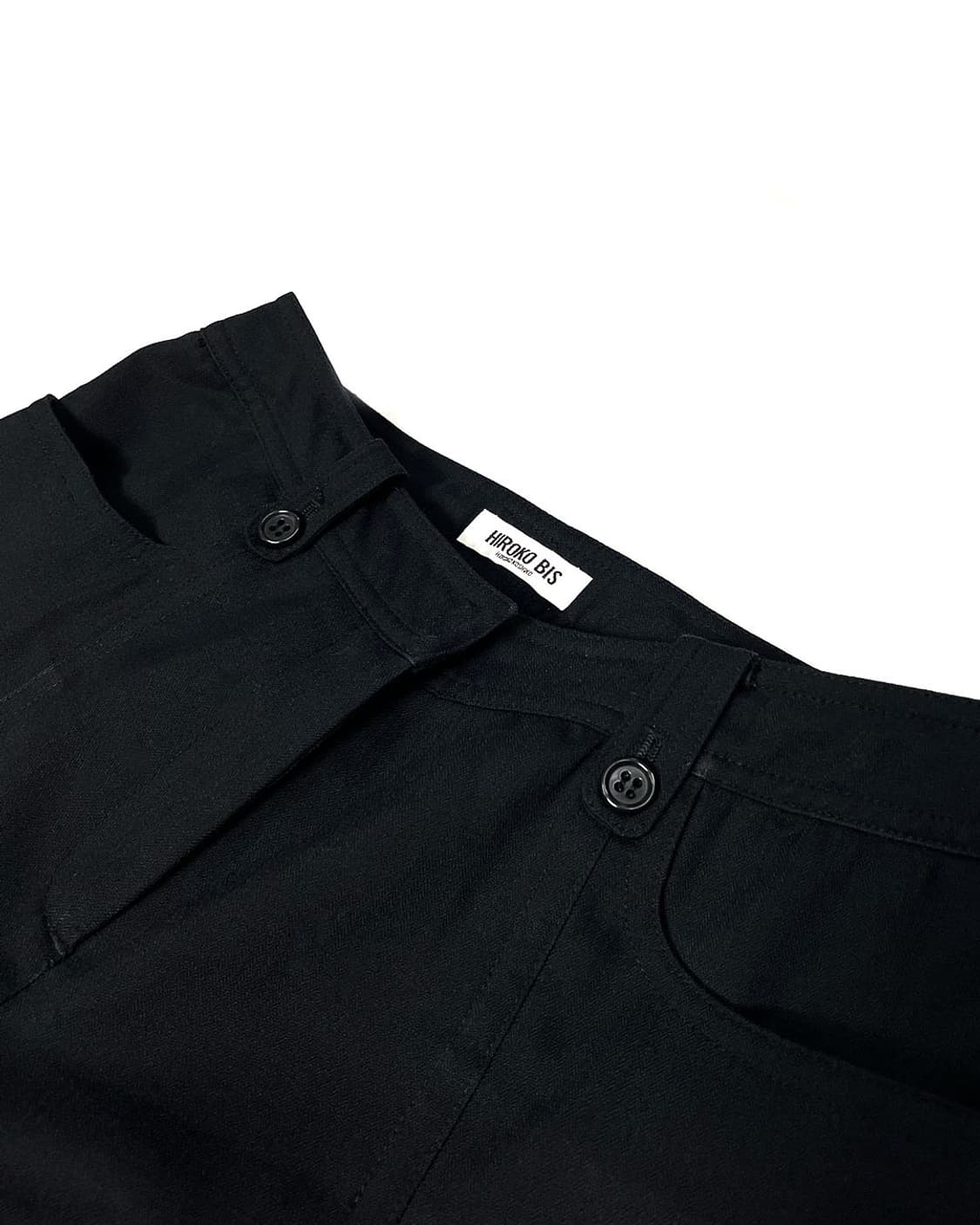 Hiroko Bis 스트레이트 블랙 팬츠 상품이미지5