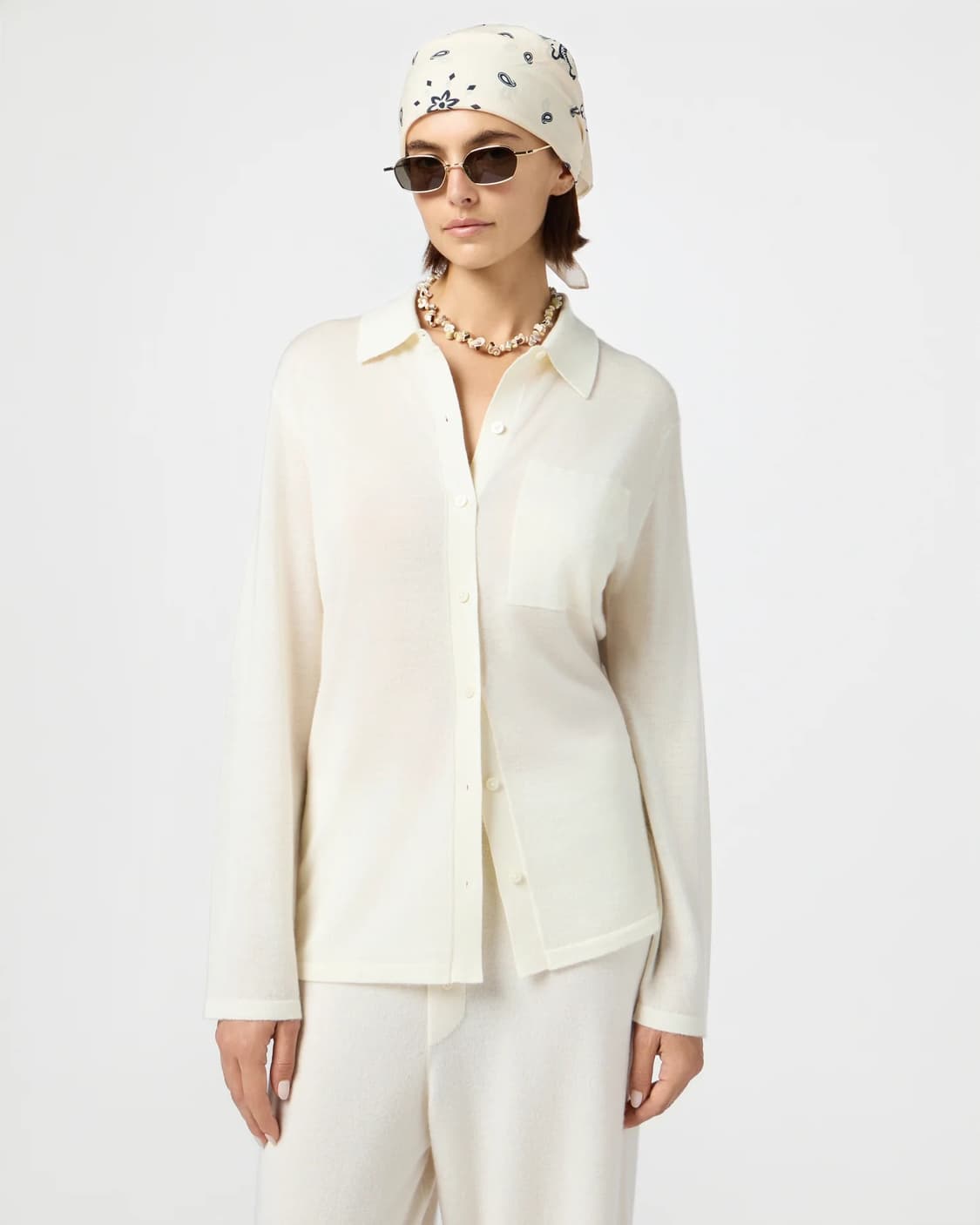 (새상품) 게스트인레지던스 캐시미어100 셔츠 가디건 상품이미지3