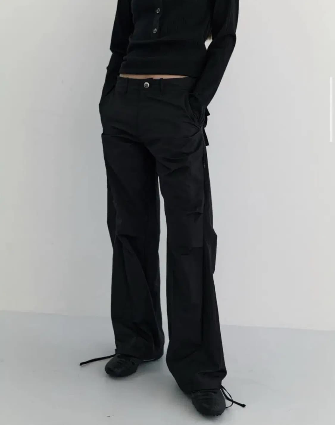 마조네 N.Wide cargo pants xs 와이드 카고 팬츠 블랙 상품이미지1