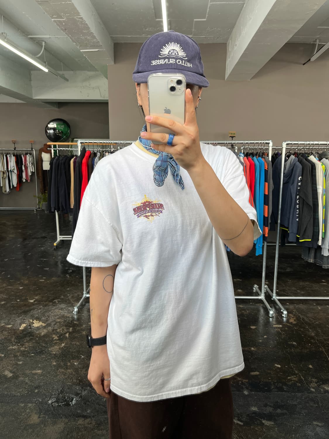 빈티지 레이싱 프린팅 반팔 티셔츠 상품이미지2