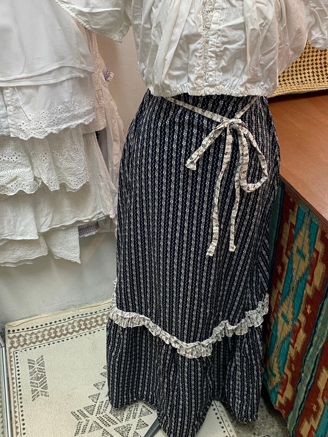 유럽빈티지 블라우스 치마 set 셋업 상품이미지3