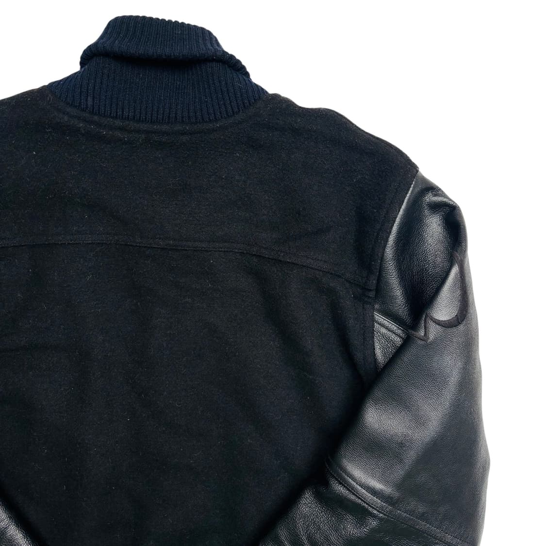 일본 빈티지 스페이드 음각 울 레더 바시티 자켓 L 상품이미지5