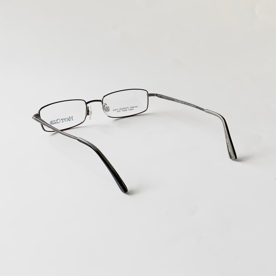 857 데드스탁 빈티지 건메탈 슬림 스퀘어 프레임 안경 상품이미지4