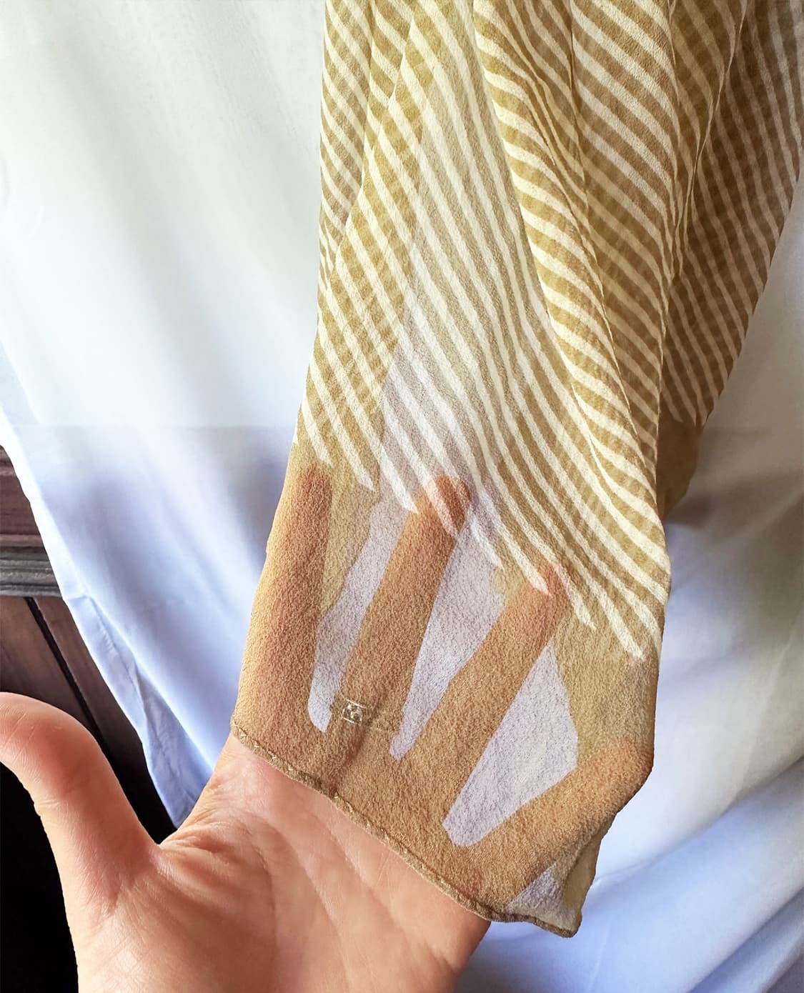 ELLE stripe sheer scarf 상품이미지8
