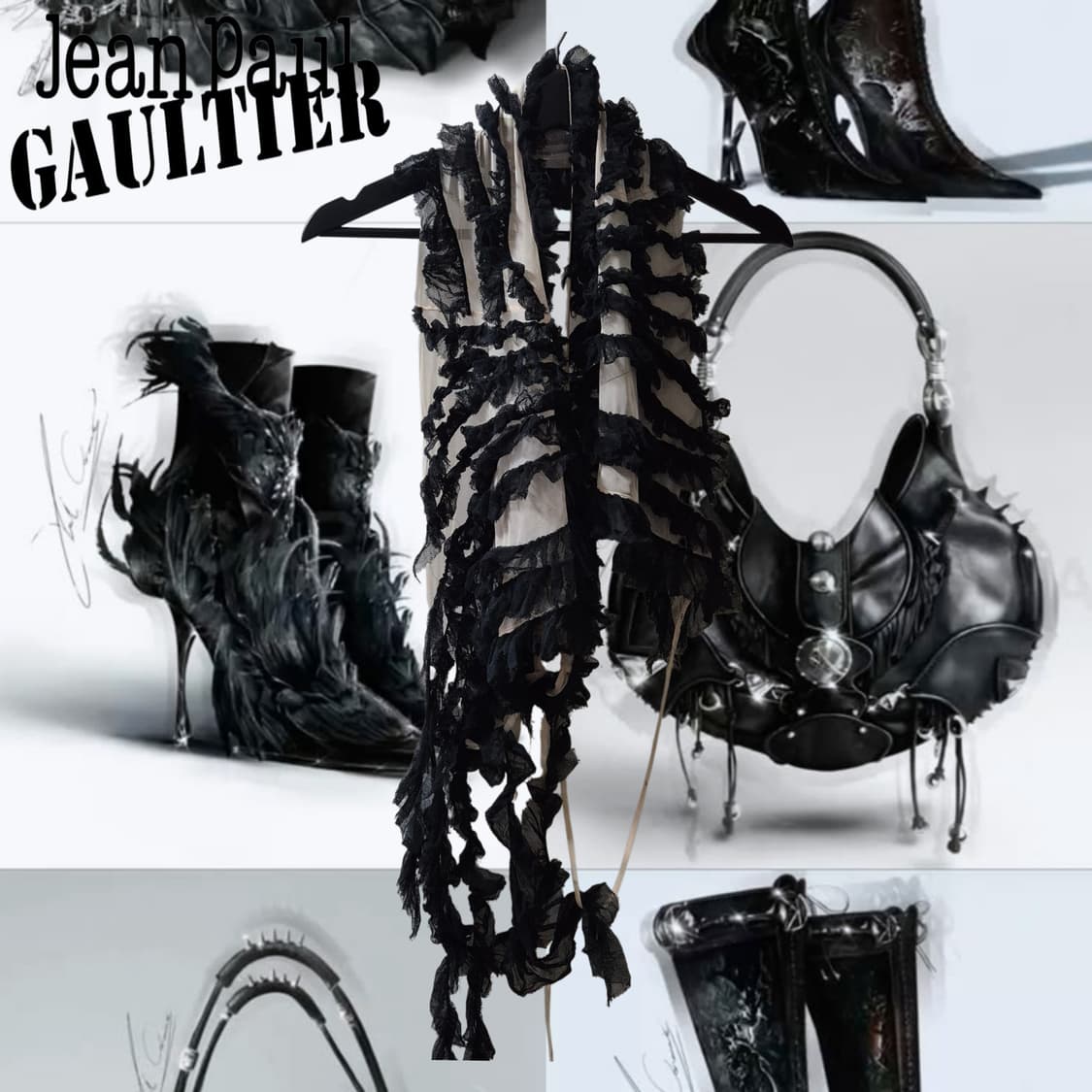 Jean Paul Gaultier lace halter top 상품이미지2