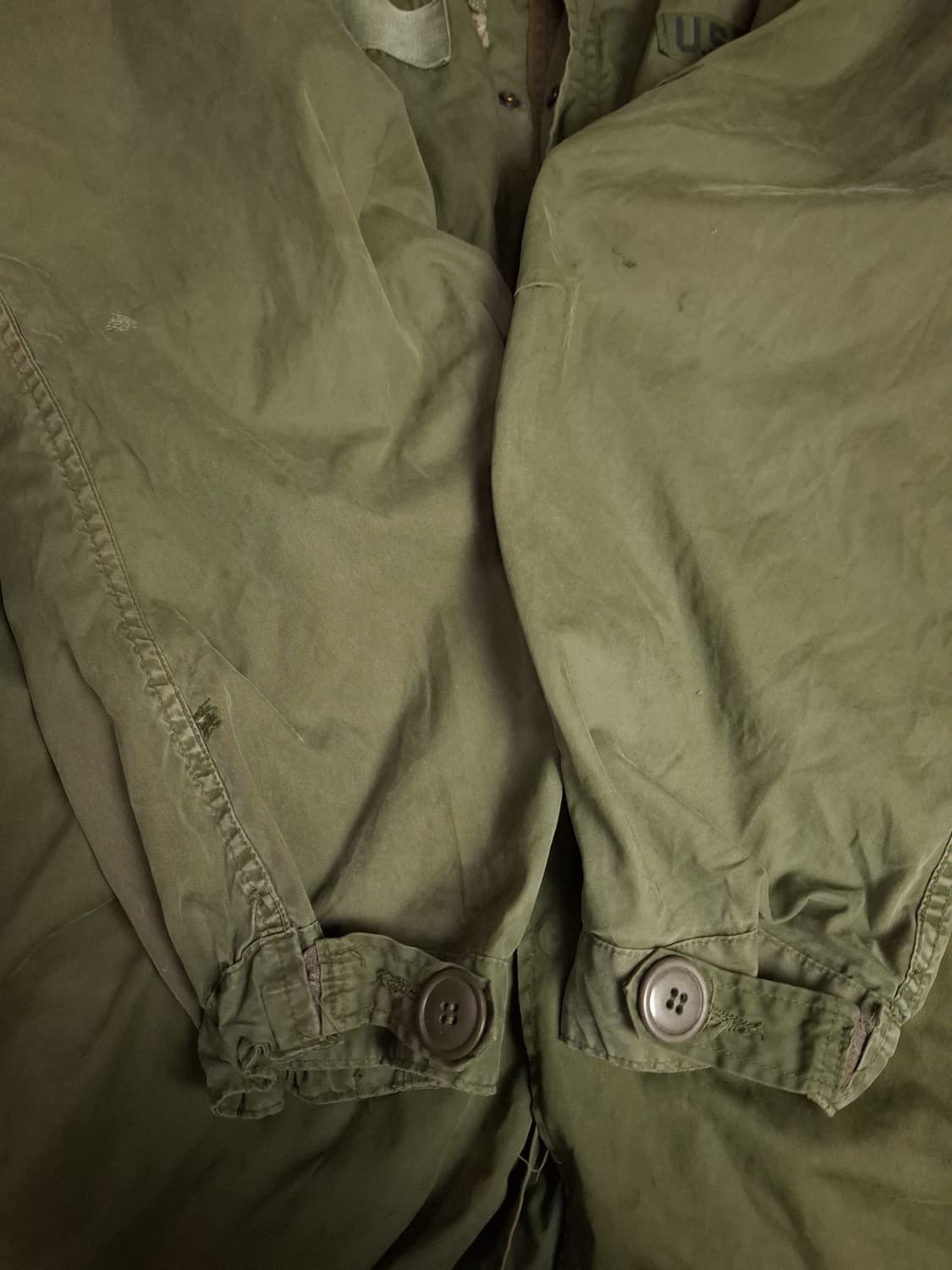 오리지날 미군 M-65 개파카 후드 양털 라지사이즈 풀셋트 상품이미지7