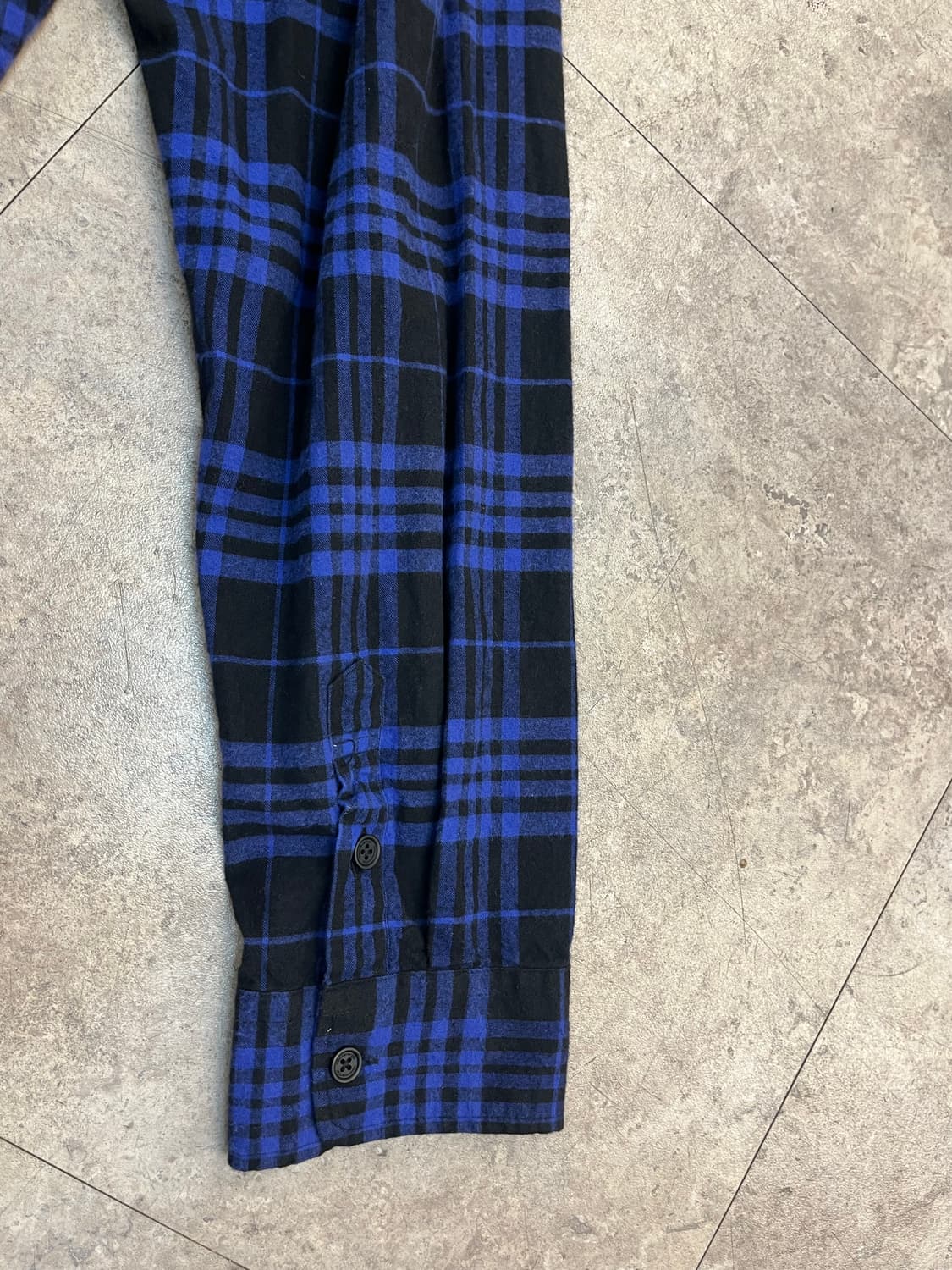 디스이즈네버뎃 체크 후드 셔츠 블루 L #csz2207 상품이미지5