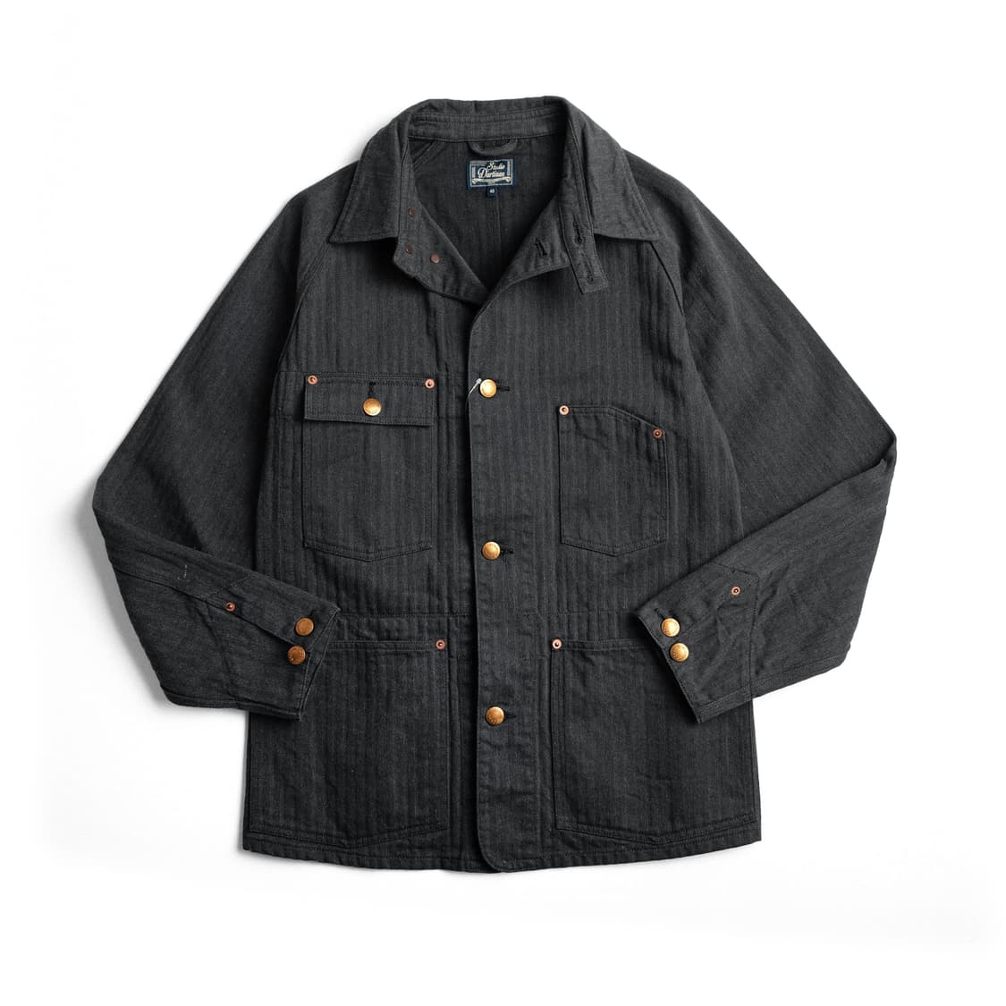 스튜디오다치산 4431 40사이즈 미스터 레일로드 헤링본 데님자켓 상품이미지4