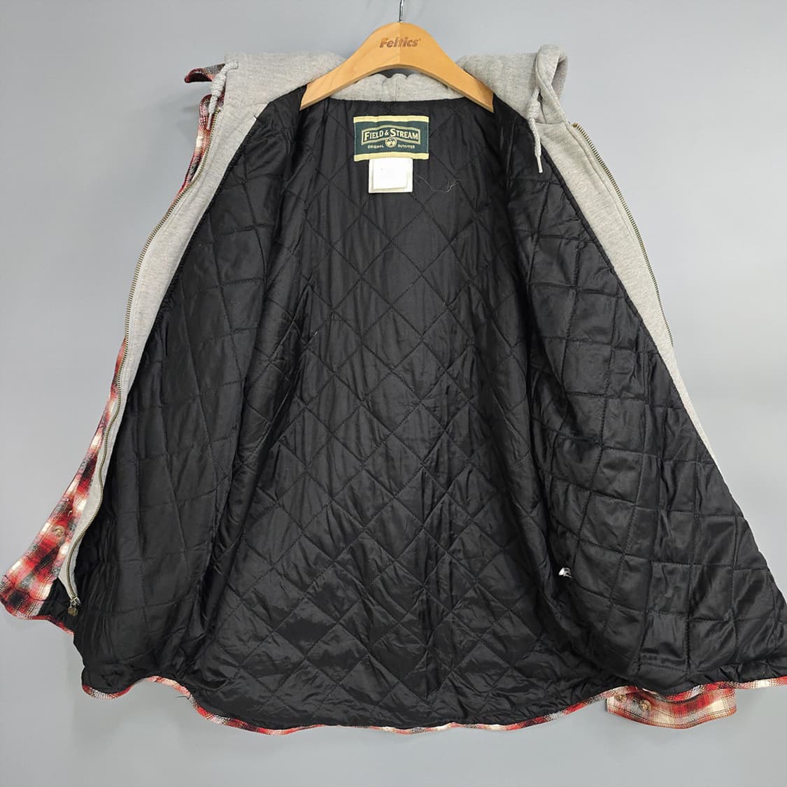 필드앤스트림(field & stream) 후드 체크 셔츠자켓 M 상품이미지5