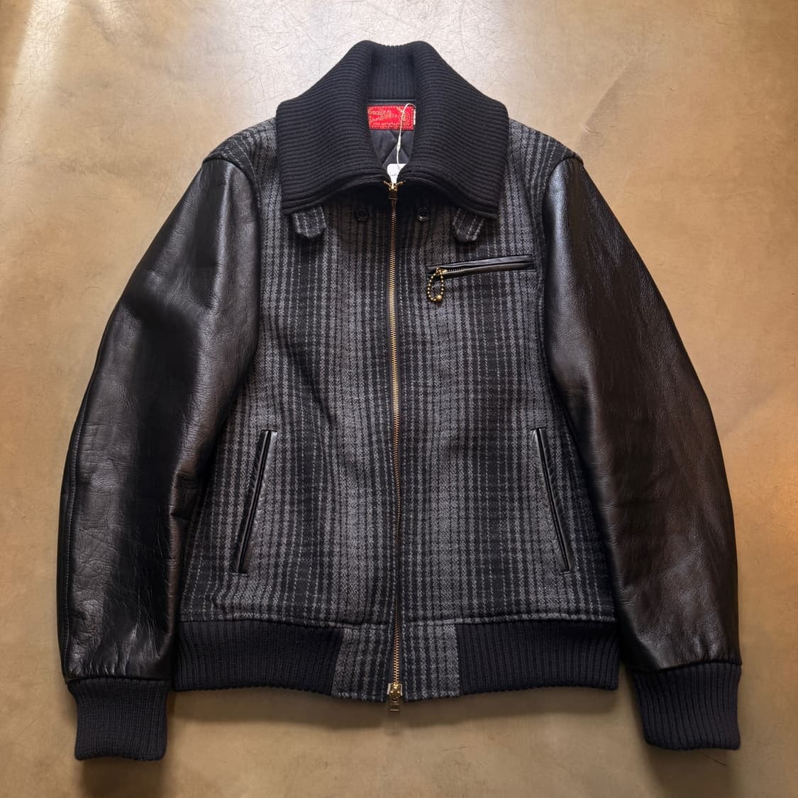 인디언 모터사이클 멜튼 울 카우하이드 자켓 상품이미지1