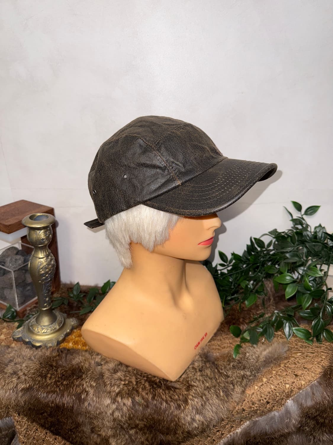 Adidas dark brown aging leather camp cap 상품이미지4