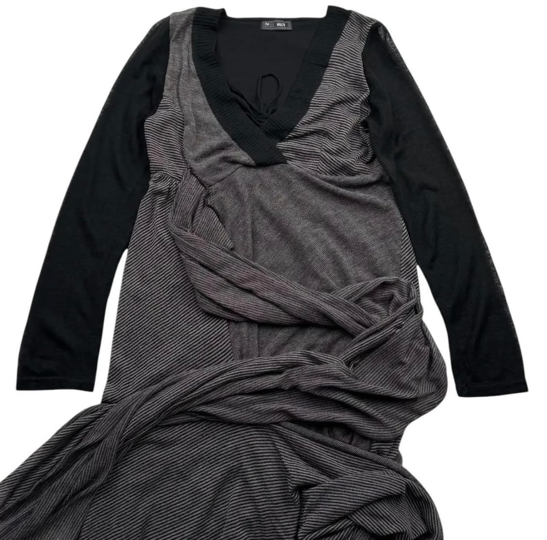 Vintage Asymmetry Dress With Long Sleeve 상품이미지2