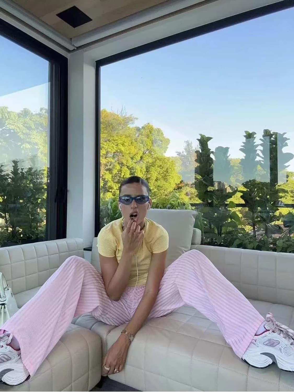 lioness 핑크 스트라이프 팬츠 상품이미지2