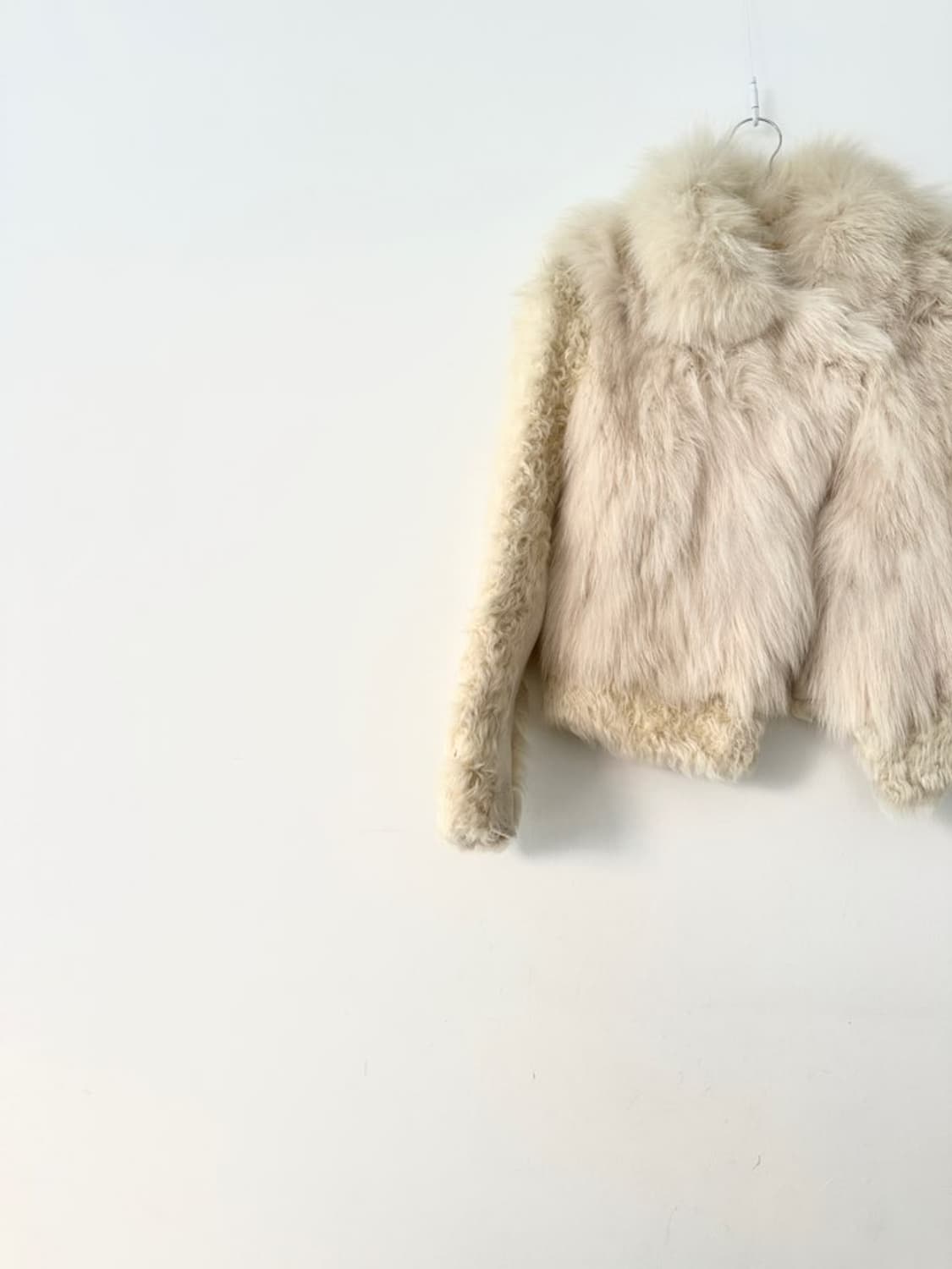 Curly fur strap jacket / ivory 상품이미지2