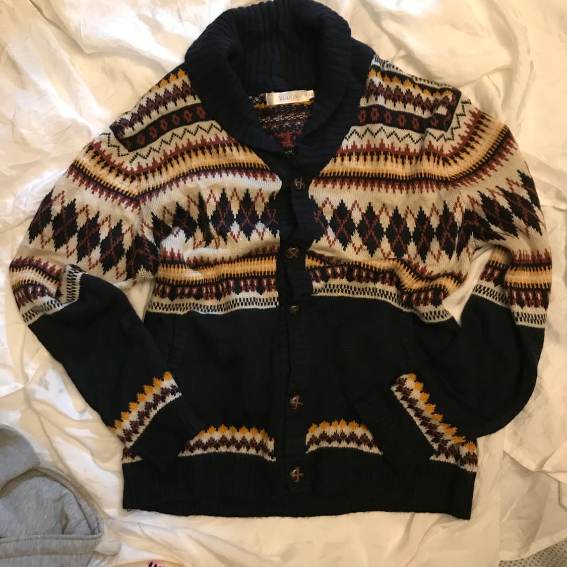 JPN Vintage 코위찬 노르딕 후드 니트 상품이미지2