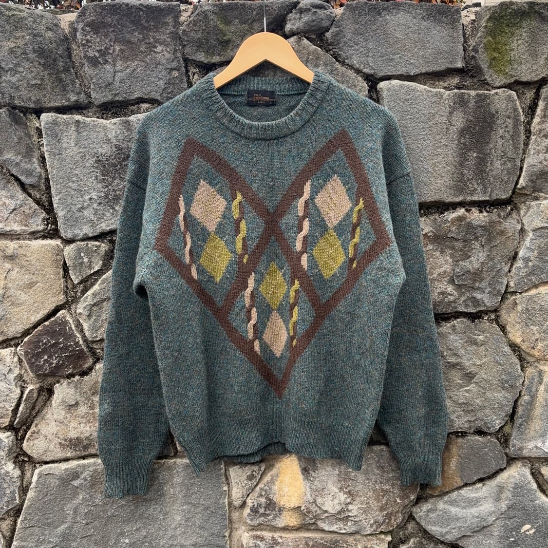 Club Jurdain 아가일 울 스웨터 상품이미지1