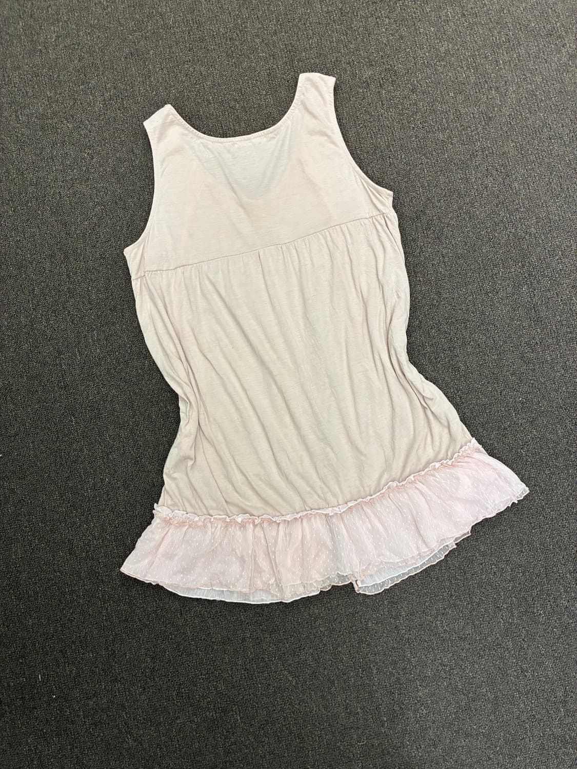 LL)Japanese vintage 여성 레이스 디테일 레이어드 나시 원 상품이미지6