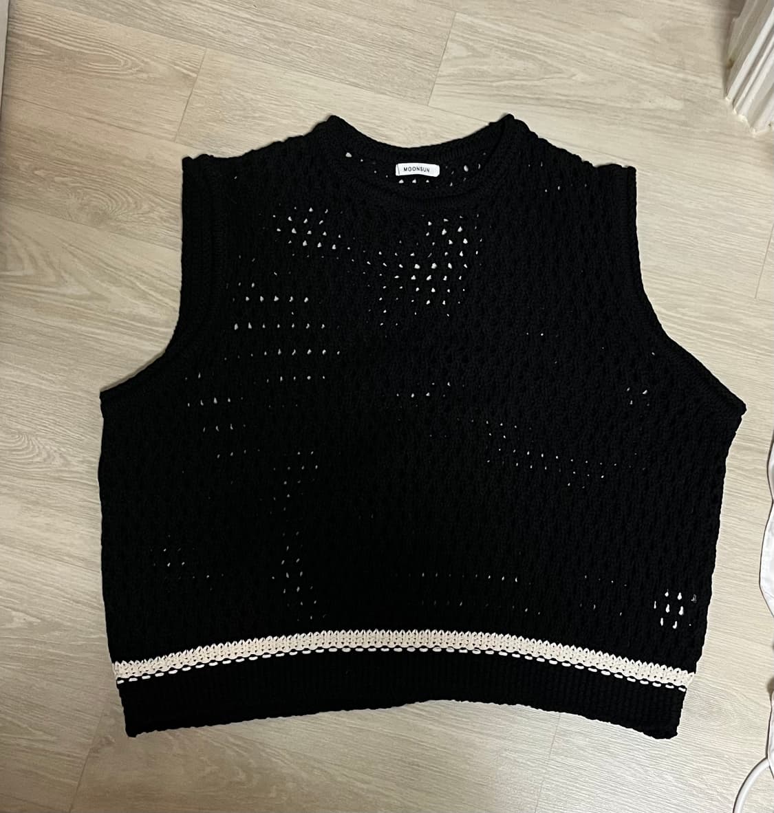 문선 Honeycomb 니트베스트 상품이미지1